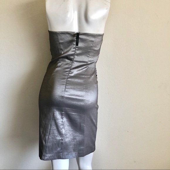 Renee C strapless dress silver size medium - Picture 4 of 6